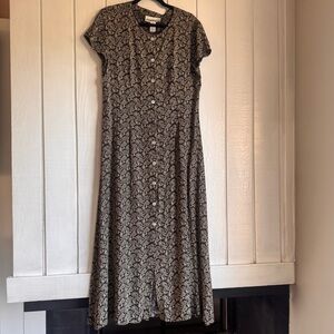 Vintage Jones & Co. Paisly Button Up Maxi Dress